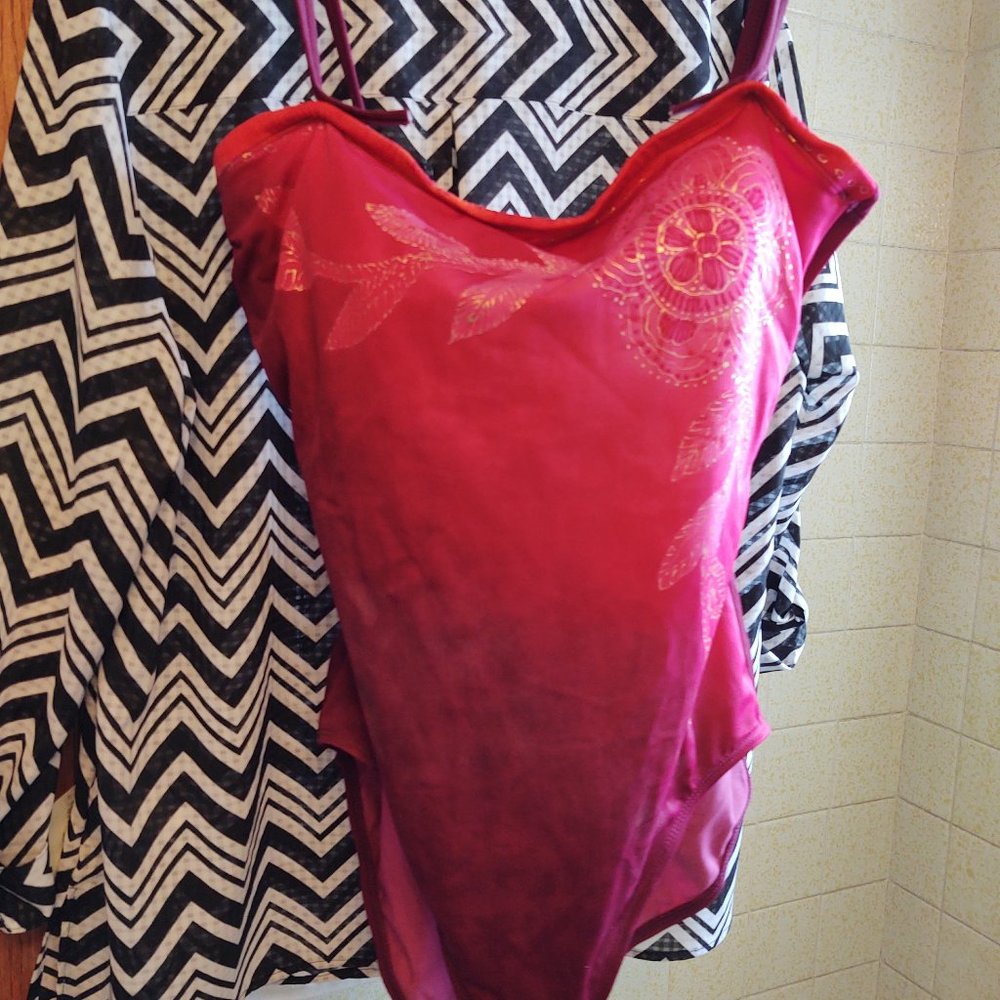 Red One-Piece Bathing Suit